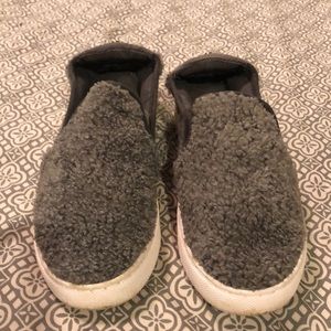 Mad Love Kam Sherpa Twin Gore Sneakers Gray Size 7